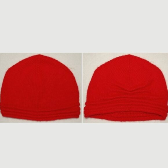 NEW Handmade Bright Red Cap, Women Size OS - Picture 2 of 12